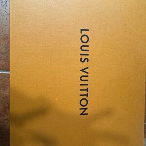 Louis Vuitton Orange Signature Box with Dark Logo